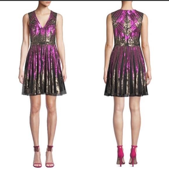 Aidan Mattox Dresses & Skirts - Aidan Mattox Swing Sequin sleeveless Cocktail Dress